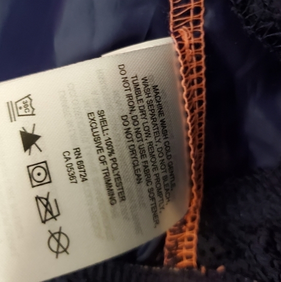 COLUMBIA Size Xs Water Repellent Lightweight Jacket In Tangerine & Blue - Picture 4 of 4